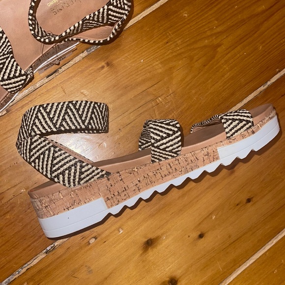 Size 10 - Catherine Malandrino DAVINA Cork Woven Sandals - Picture 5 of 6